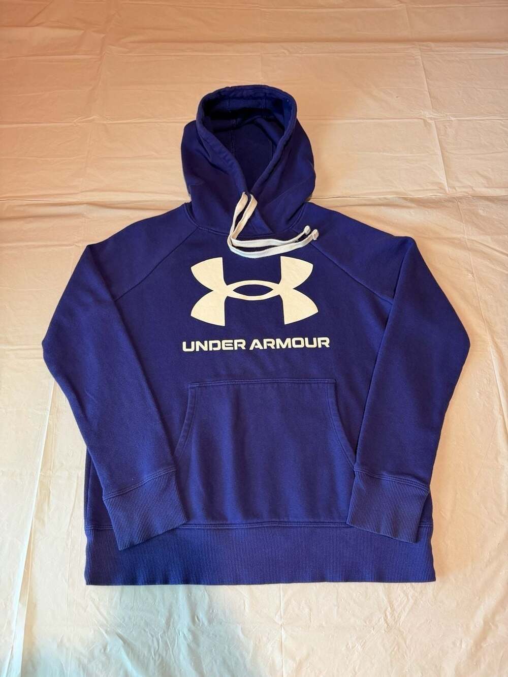 Under Armour Rival Fleece Big Logo Pullover Hoodie‎ Loose Fit Size XS